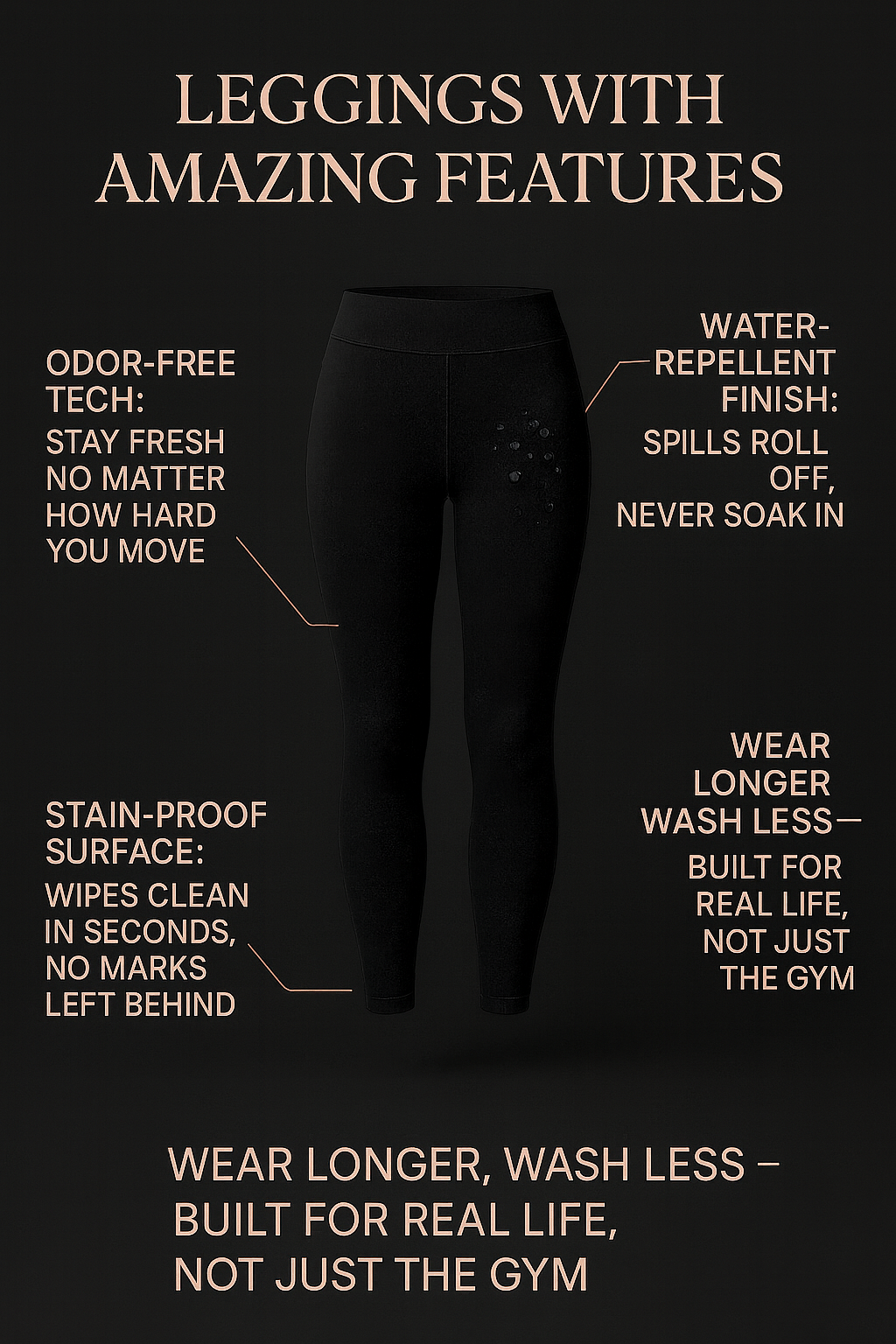 Water Repellent Leggings (Black)
