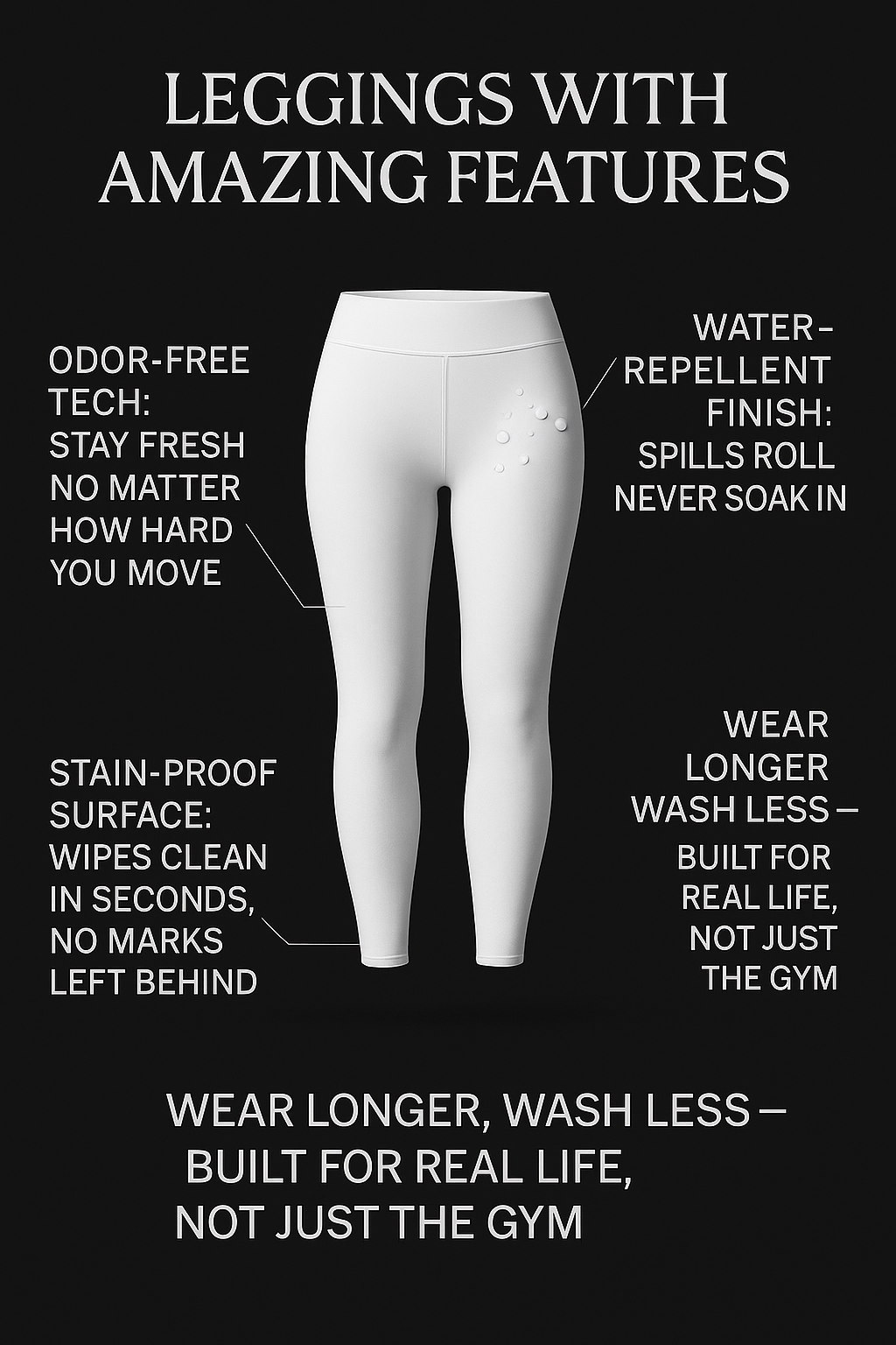 Water Repellent Leggings (White)